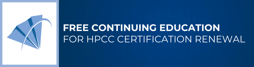[free continuing education for HPCC certification renewal]